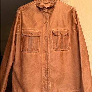 Max Studio Tan Leather Jacket